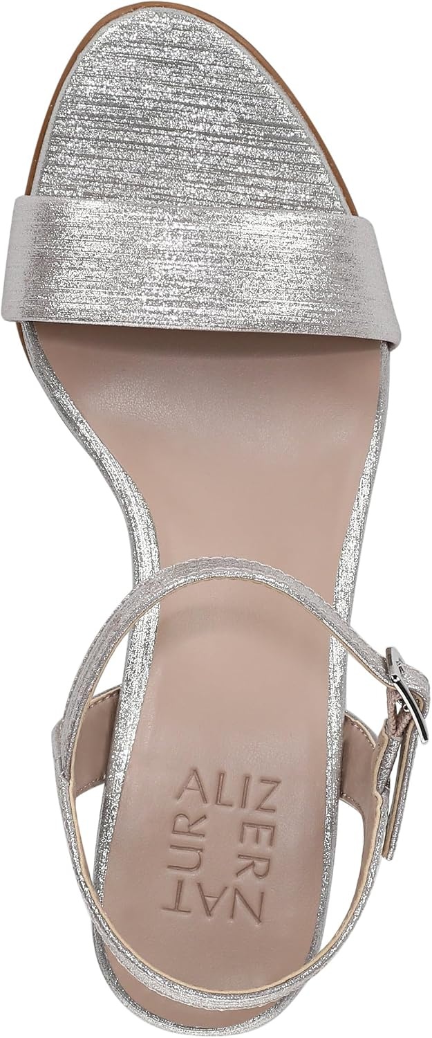 image:imageNaturalizer Womens Bristol SandalSoft Silver Metallic Linen