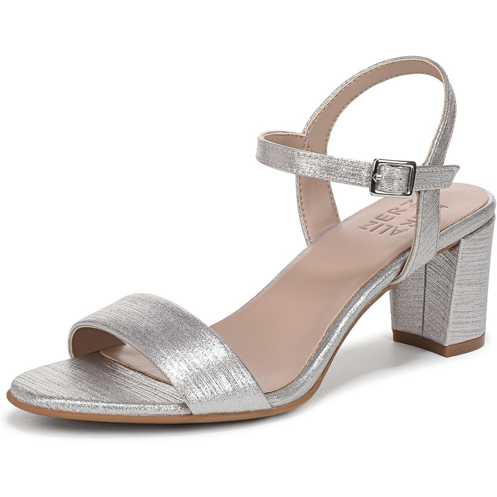 image:imageNaturalizer Womens Bristol SandalSoft Silver Metallic Linen